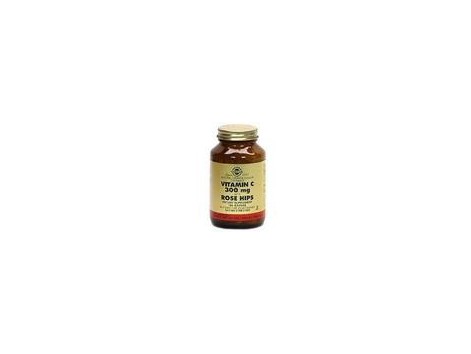 Solgar Rose Hips C 300. Vitamin C mit escaramujo. 100 Tabletten