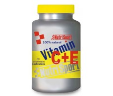 Nutrisport Vitamina C y E masticable 60 comprimidos