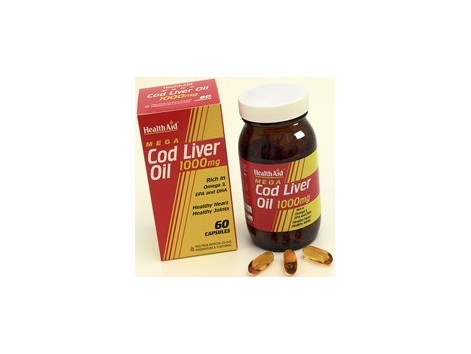 Health Aid Cod Liver Oil. 60 Kapseln.  HealthAid