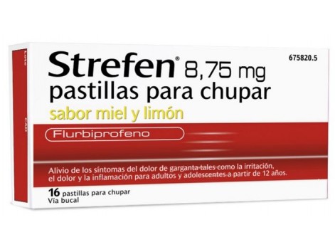 Strefen mel limão sabor 8,75 mg 16 pastilhas