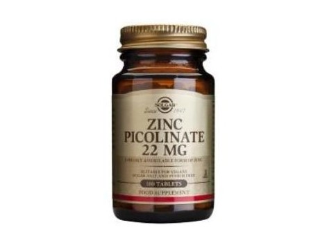 SOLGAR ZINC PICOLINATO 22mg. 100comp.