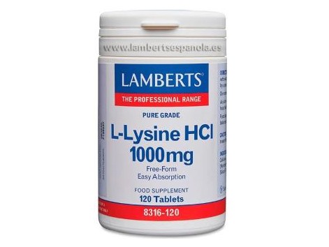 LAMBERTS L-LISINA HCl 1000mg. 120comp.