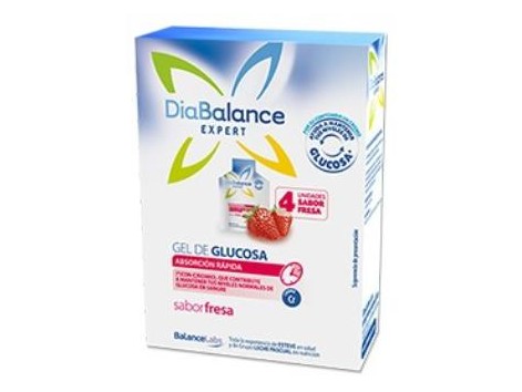 DIABALANCE gel de glicose de absorção rápida morango 4 u.