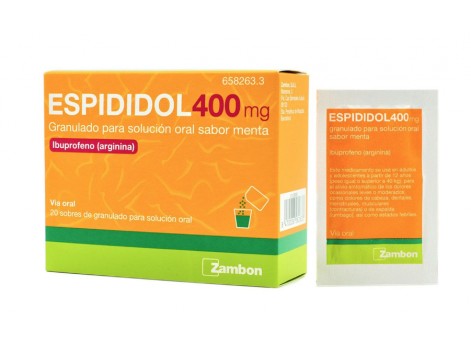 Espididol 400 mg 20 Sobres Granulado Sabor Menta