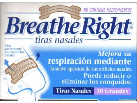 Antirronquidos: Breathe Right Tiras nasales Gde 10 uds