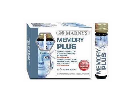 Memory Plus Vials. MARNYS With Ginkgo biloba and vitamins.